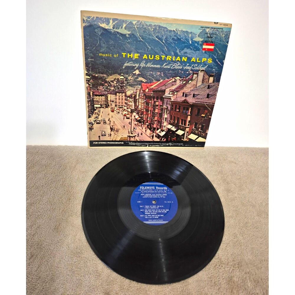Folkways Pepi Wimmer Kurt Blaas Josef Schlegel Music Austrian Alps LP FA 3412